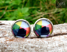 Load image into Gallery viewer, 12MM ROUND CAB COWGIRL CANDY EARRINGS - PATTERNS COLLECTION 3