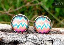 Load image into Gallery viewer, 12MM ROUND CAB COWGIRL CANDY EARRINGS - PATTERNS COLLECTION 3