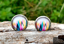 Load image into Gallery viewer, 12MM ROUND CAB COWGIRL CANDY EARRINGS - PATTERNS COLLECTION 3