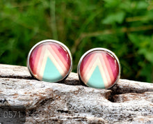 Load image into Gallery viewer, 12MM ROUND CAB COWGIRL CANDY EARRINGS - PATTERNS COLLECTION 3