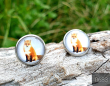 Load image into Gallery viewer, 12MM ROUND CAB COWGIRL CANDY EARRINGS - ANIMALS COLLECTION