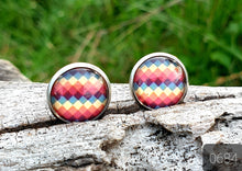 Load image into Gallery viewer, 12MM ROUND CAB COWGIRL CANDY EARRINGS - PATTERNS COLLECTION 3