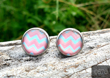 Load image into Gallery viewer, 12MM ROUND CAB COWGIRL CANDY EARRINGS - PATTERNS COLLECTION 3