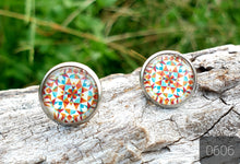 Load image into Gallery viewer, 12MM ROUND CAB COWGIRL CANDY EARRINGS - PATTERNS COLLECTION 3