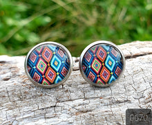 Load image into Gallery viewer, 12MM ROUND CAB COWGIRL CANDY EARRINGS - PATTERNS COLLECTION 2