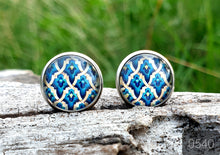 Load image into Gallery viewer, 12MM ROUND CAB COWGIRL CANDY EARRINGS - PATTERNS COLLECTION 2