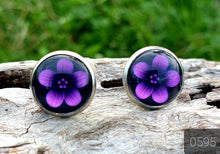 Load image into Gallery viewer, 12MM ROUND CAB COWGIRL CANDY EARRING - FLOWERS COLLECTION