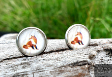 Load image into Gallery viewer, 12MM ROUND CAB COWGIRL CANDY EARRINGS - ANIMALS COLLECTION