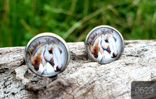 Load image into Gallery viewer, 12MM ROUND CAB COWGIRL CANDY EARRING - PERFECT PONIES COLLECTION