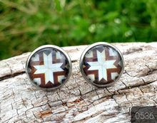 Load image into Gallery viewer, 12MM ROUND CAB COWGIRL CANDY EARRINGS - PATTERNS COLLECTION 2