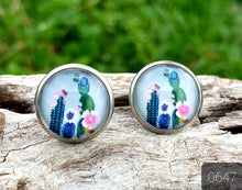 Load image into Gallery viewer, 12MM ROUND CAB COWGIRL CANDY EARRINGS - CACTUS COLLECTION
