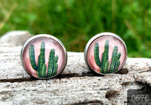 Load image into Gallery viewer, 12MM ROUND CAB COWGIRL CANDY EARRINGS - CACTUS COLLECTION