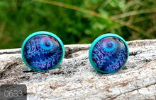 Load image into Gallery viewer, 12MM ROUND CAB COWGIRL CANDY EARRINGS - PATTERNS COLLECTION 2