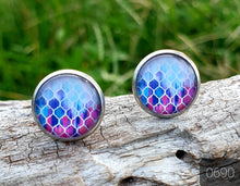 Load image into Gallery viewer, 12MM ROUND CAB COWGIRL CANDY EARRINGS - PATTERNS COLLECTION 2