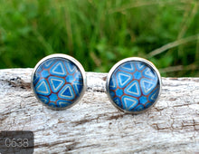Load image into Gallery viewer, 12MM ROUND CAB COWGIRL CANDY EARRINGS - PATTERNS COLLECTION 1