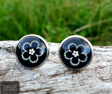 Load image into Gallery viewer, 12MM ROUND CAB COWGIRL CANDY EARRING - FLOWERS COLLECTION