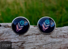 Load image into Gallery viewer, 12MM ROUND CAB COWGIRL CANDY EARRINGS - FEATHER COLLECTION