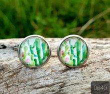 Load image into Gallery viewer, 12MM ROUND CAB COWGIRL CANDY EARRINGS - CACTUS COLLECTION