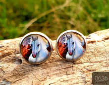 Load image into Gallery viewer, 12MM ROUND CAB COWGIRL CANDY EARRING - PERFECT PONIES COLLECTION