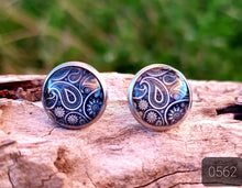 Load image into Gallery viewer, 12MM ROUND CAB COWGIRL CANDY EARRINGS - PATTERNS COLLECTION 1
