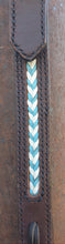 Load image into Gallery viewer, HANDMADE LATIGO and ROO HIDE LACED ONE EARRED HEADSTALL