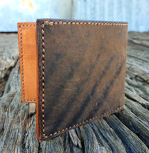 Load image into Gallery viewer, MENS HAIR ON HIDE INLAY BI-FOLD WALLET