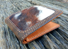 Load image into Gallery viewer, MENS HAIR ON HIDE INLAY BI-FOLD WALLET