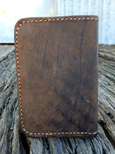 Load image into Gallery viewer, CRAZY HORSE GENUINE LEATHER LACED "SHOTGUN" BI-FOLD WALLET