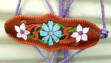 Load image into Gallery viewer, BRONC NOSE HALTER and LEAD SET - Floral Trio 006