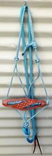 Load image into Gallery viewer, BRONC NOSE HALTER and LEAD SET - Snake Print Inlay 009