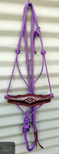 Load image into Gallery viewer, BRONC NOSE HALTER and LEAD SET - Purple Oil Slick 007