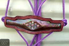 Load image into Gallery viewer, BRONC NOSE HALTER and LEAD SET - Purple Oil Slick 007