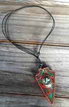 Load image into Gallery viewer, Genuine Leather Hand Carved Arrowhead Pendant and Necklace