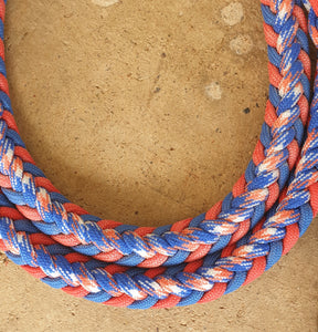 BRAIDED SPORTING REINS - Flat and Round Braided Hand Hold - Adjustable