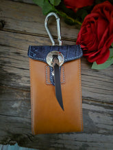 Load image into Gallery viewer, Genuine Leather Handmade Phone/Saddle/Riding Mobile Phone Pouch
