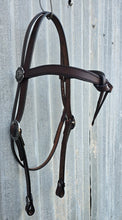 Load image into Gallery viewer, Dark Horse Collection -  Knotted Brow Headstall &quot;Badger&quot;
