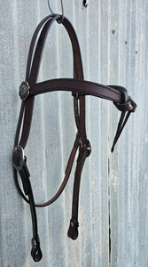 Dark Horse Collection -  Knotted Brow Headstall "Badger"