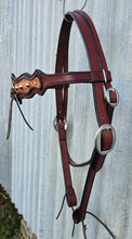 Load image into Gallery viewer, Dark Horse Collection -  Shaped Brow Headstall &quot;Gunslinger&quot;
