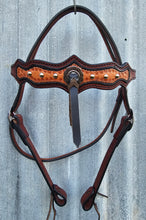Load image into Gallery viewer, Dark Horse Collection -  Shaped Brow Headstall &quot;Gunslinger&quot;
