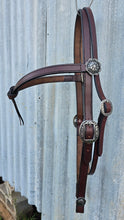 Load image into Gallery viewer, Dark Horse Collection -  Knotted Brow Headstall &quot;Badger&quot;
