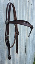 Load image into Gallery viewer, Dark Horse Collection -  Knotted Brow Headstall &quot;Badger&quot;
