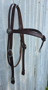 Dark Horse Collection -  Knotted Brow Headstall "Badger"