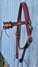 Load image into Gallery viewer, Dark Horse Collection -  Shaped Brow Headstall &quot;Gunslinger&quot;
