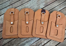Load image into Gallery viewer, Western Style Phone or Saddle Pouch - Hair On Hide Embossed Leather with Buck Stitching and Silver Toned Conchos

