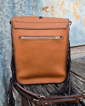 Load image into Gallery viewer, Handmade Genuine Leather Messenger Bag &#39;Painted Pair of the Prairie&quot;
