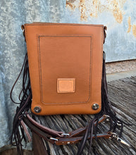 Load image into Gallery viewer, Handmade Genuine Leather Messenger Bag &#39;Painted Pair of the Prairie&quot;
