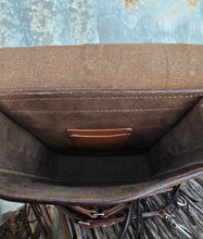 Load image into Gallery viewer, Handmade Genuine Leather Messenger Bag &#39;Painted Pair of the Prairie&quot;
