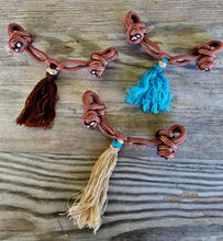 Load image into Gallery viewer, KNOTTED ROPE CHIN STRAP with Decorative Knots and Tassel
