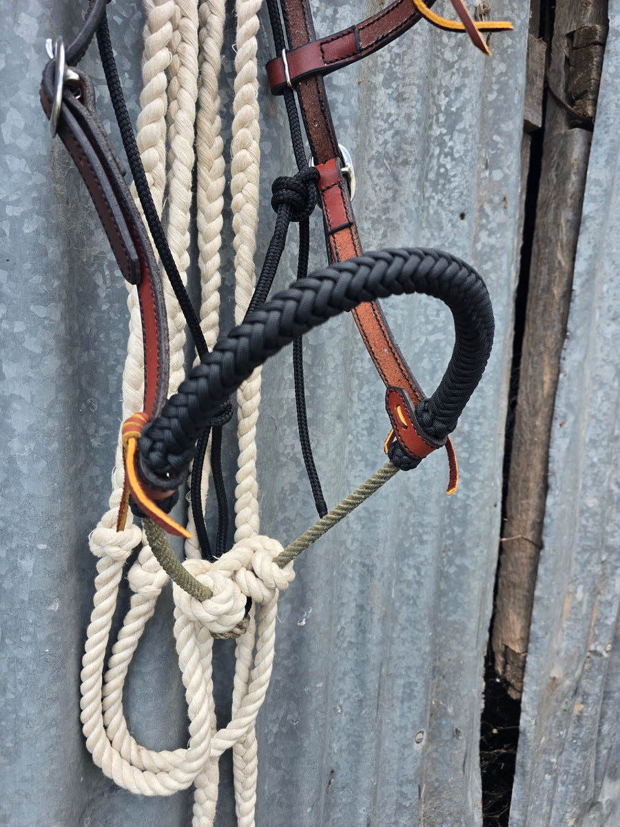 Hard Rope Hackamore BRR COMPLETE LOPING HACKAMORE - CUSTOM ORDER – BLUE ROAN ROPES and TACK