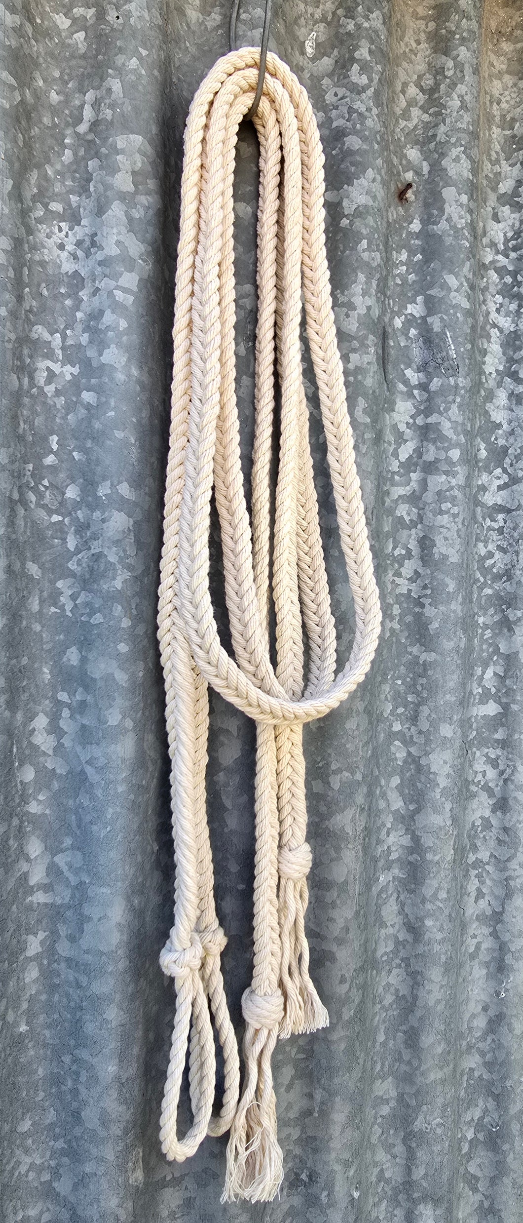 Hand Braided Cotton Split Reins 5/8